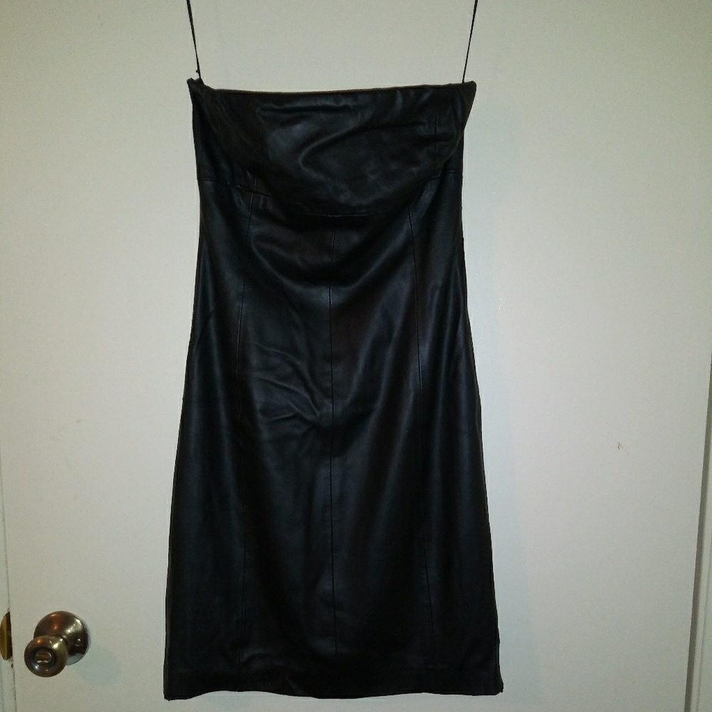 Sexy faux leather dress